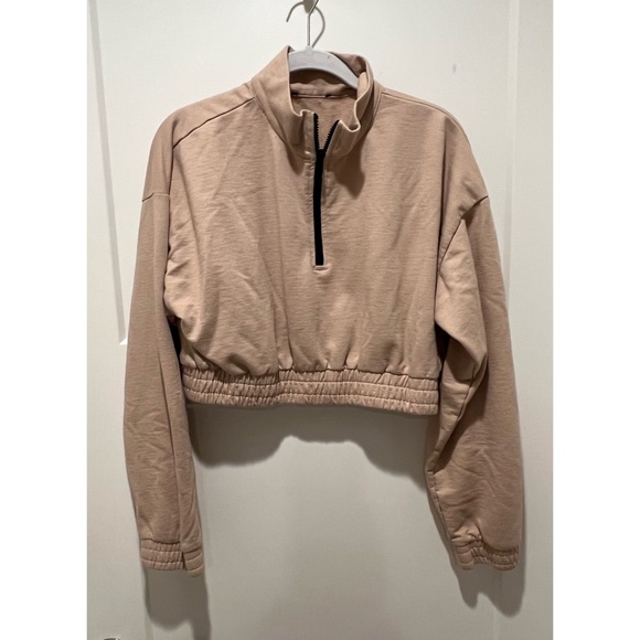 Sweaters - Cropped quarter zip sweater